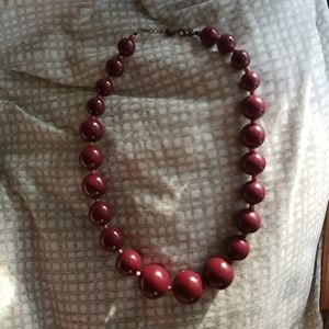 Express Large Beaded Boho Statement '70s Necklace